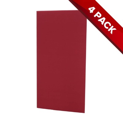 4x Fibreglass Acoustic Treatment Panel - Wine Red - 120cm x 60cm