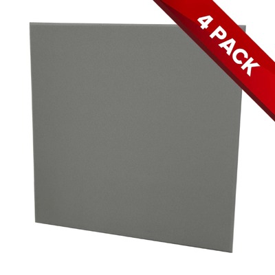 4x Fibreglass Acoustic Treatment Panel - Light Grey - 60cm x 60cm