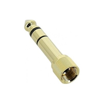 Audio Adapter - 1/8" female to 1/4" male - Stereo TRS Screw-On with Thread