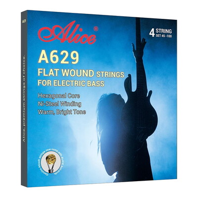 Alice A629 Flatwound Electric Bass String Set - Light Gauge - 45 - 100