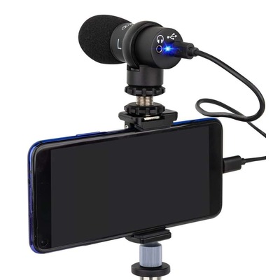 Alctron M598 Smartphone Stereo USB Condenser Microphone Package