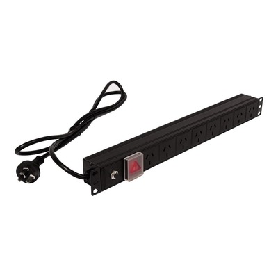 Rackmount Power Board - 19 inch - 1RU - 8 Sockets