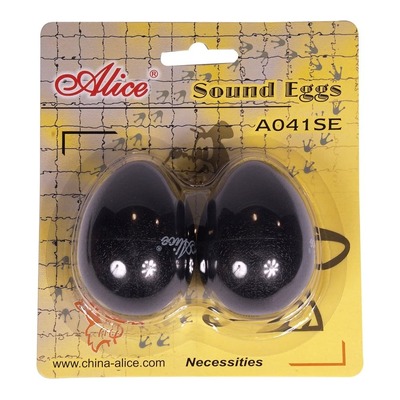 Alice Musical Egg Shaker Black - 2 Pack