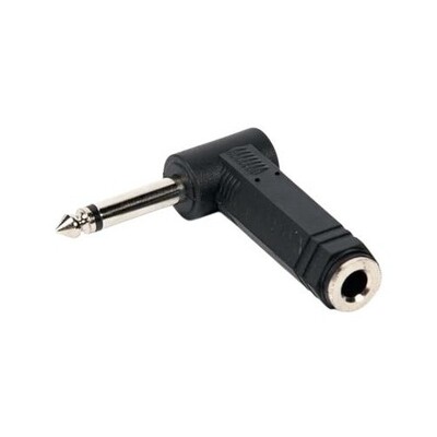 Audio Adapter 1/4" Straight to Right Angle Jack Mono
