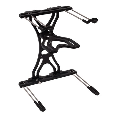 Deluxe Heavy Duty DJ Laptop Stand with Interface Tray - Dual Tier