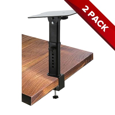 SWAMP 5" Desk Mountable Speaker Stand - Pair - Black