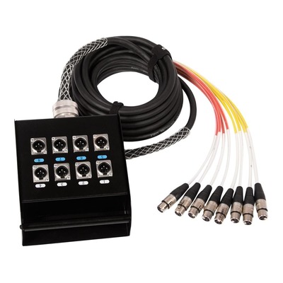 Multicore Cable w/ Stage Box - 8 Return Channels  - 9m