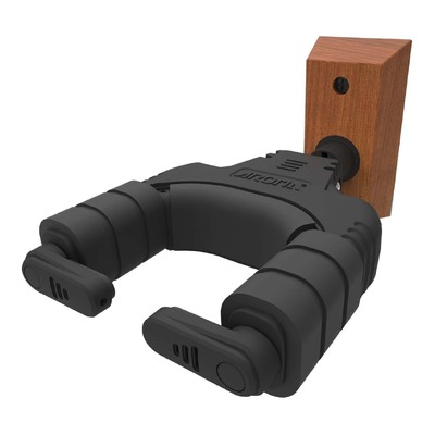 Aroma AH-89W Auto Locking Guitar Wall Hanger - Wood Mount