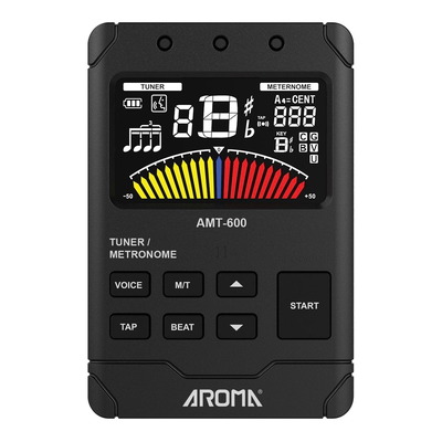 Aroma AMT600 Rechargeable Chromatic Tuner and Metronome