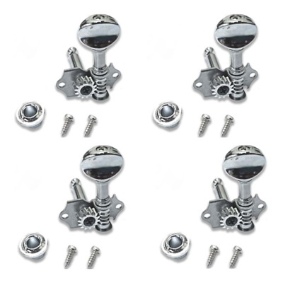 Alice AU014 Nickel-Plated Ukulele Machine Heads - 4Pcs Set
