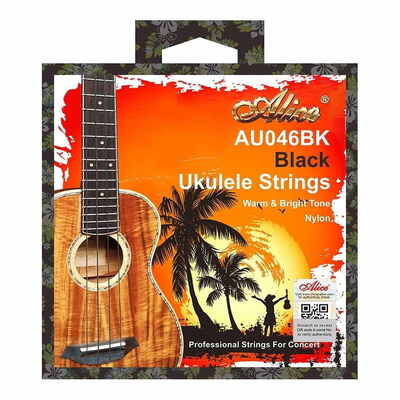 Alice AU046BK Concert Ukulele Strings Set - Modified Nylon - Black