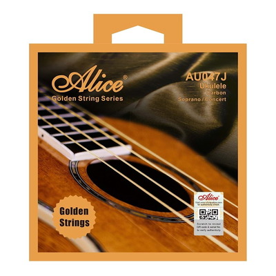 Alice AU047J Gold Carbon Fibre Soprano Concert Ukulele String Set