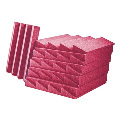 AVE ISOWedge-B Acoustic Foam Wedge Panel Burgundy - 10 Pack