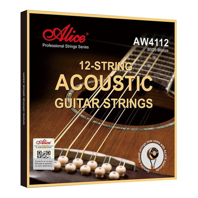 Alice AW4112-SL 80/20 Bronze 12-String Acoustic Guitar String Set - Super Light 10-47