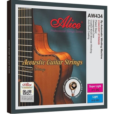 Alice AW434 80/20 Bronze Acoustic Guitar String Set Super Light 11-52