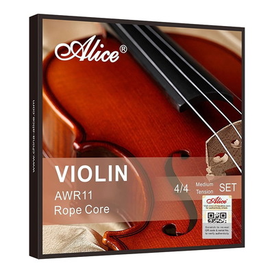 Alice AWR11 4/4 Violin String Set - Rope Core