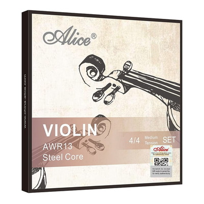 Alice AWR13 4/4 Violin String Set - Steel Core