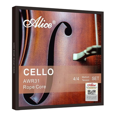 Alice AWR31 4/4 Cello String Set - Braided Steel Rope Core