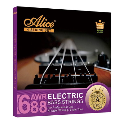 Alice AWR688 Nickel Steel Wound Electric Bass String Set - Medium Gauge 45-105