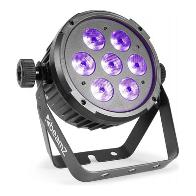 Beamz BT280 LED Flat Parcan with DMX and IRC - RGBAW-UV 7 x 10W