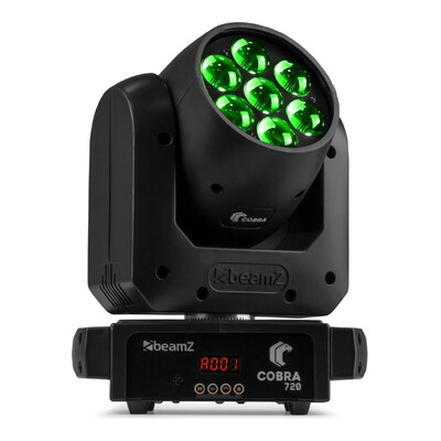 Beamz Cobra 720 Wash Moving Head 7x 20W with Zoom