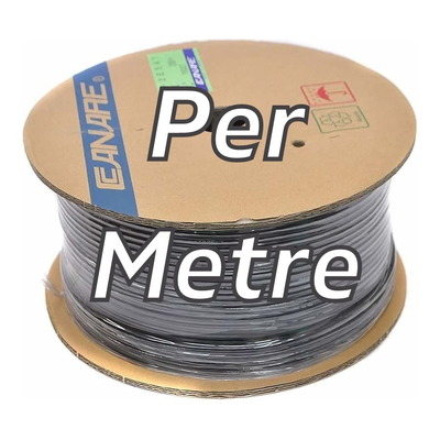 Canare L-2E5AT Slim-line Twin Conductor Shielded Mic Cable - BLACK - Per Metre