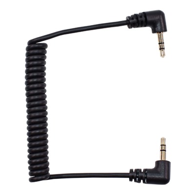 CKMOVA 3.5mm Right-angle TRS Male to 3.5mm TRS Male Coiled Cable 