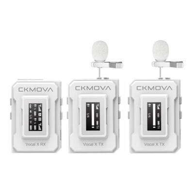 CKMOVA VOCAL X V2 2.4Ghz Ultra-Compact Dual-Channel Wireless Microphone - White