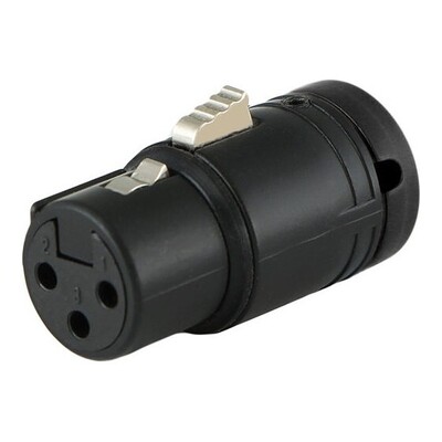 Cable Techniques CT-AX3F-K Low-Profile Right Angle Female XLR Connector - Black
