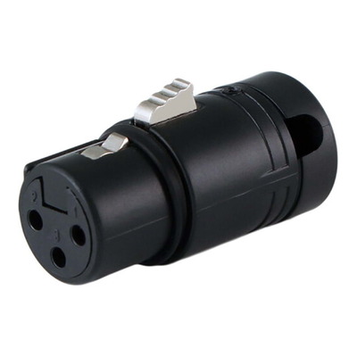 Cable Techniques CT-AX3FL-K Right-Angle Female XLR Connector Large Cap - Black