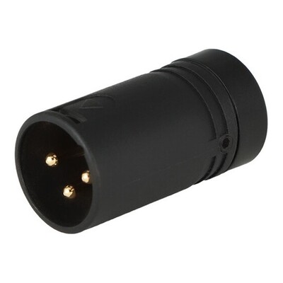 Cable Techniques CT-BX3ML-K Low-Profile Right-Angle XLR Male Connector - Black