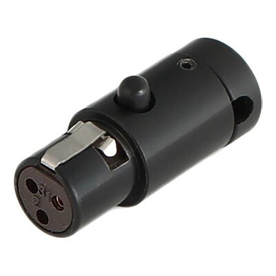 Cable Techniques CT-LPS-TA3-K LPS Low-Profile Mini-XLR TA3 Connector - Black