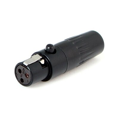 Cable Techniques TA3FL-K 3-pin Female Mini XLR 6mm Outlet - Black
