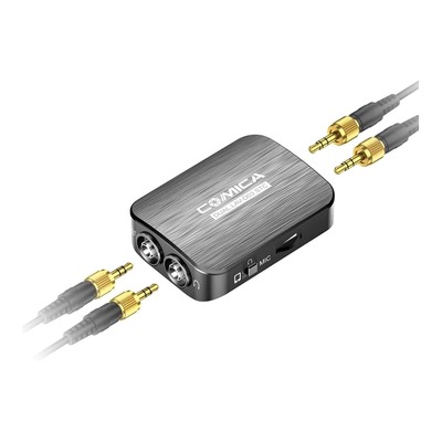 Comica CVM-D03-STC Dual Head Detachable Rechargeable Lavalier Microphone