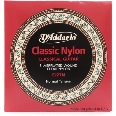 D'Addario EJ27N Classic Nylon Classical Guitar Strings 28-43
