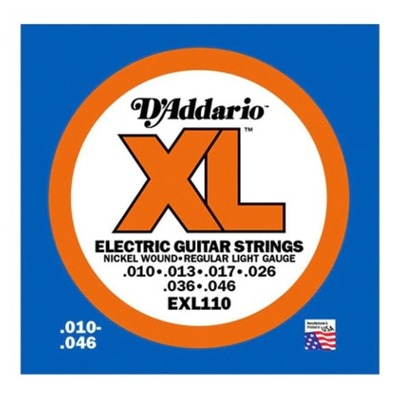 D'Addario EXL110 XL Nickel Wound Electric Guitar Strings 10-46