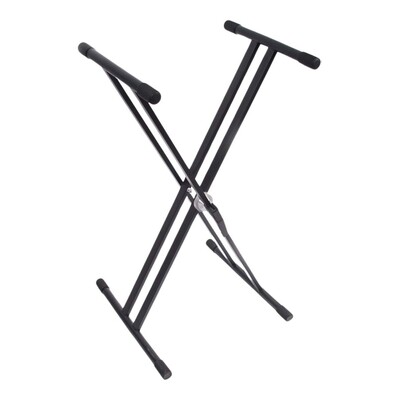 Keyboard Stand - Dual Frame Double Braced Clamp Style Height Adjustment