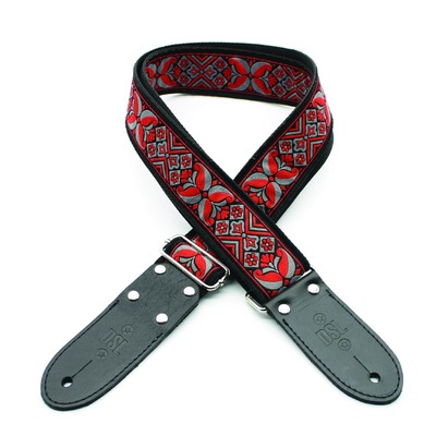 DSL JAC20 Jacquard Weaving Guitar Strap - DC Red