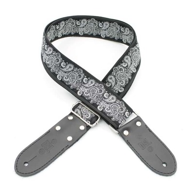 DSL JAC20 Jacquard Weaving Guitar Strap - Pais Black