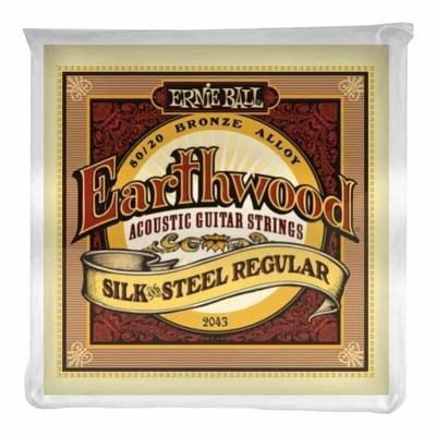 Ernie Ball 2043 Earthwood Silk Steel Reg 80/20 Bronze Acoustic Guitar Strings