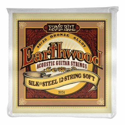 Ernie Ball 2051 Earthwood Silk Steel Soft 80/20 Bronze 12-String Guitar Strings