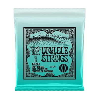 Ernie Ball 2326 Ball End Ukulele Strings for Concert or Soprano - Black