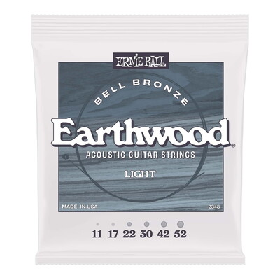 Ernie Ball 2348 Earthwood Bell Light Acoustic Guitar Strings Bronze 11-52