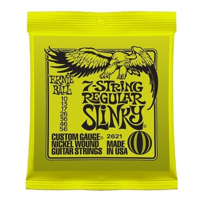 Ernie Ball 2621 Regular Slinky 7-String Electric Guitar Strings 10 - 56