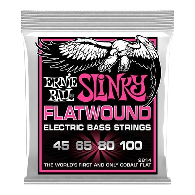 Ernie Ball 2814 Light Slinky Flatwound Bass Guitar Strings - 45 - 100