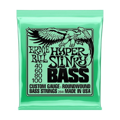 Ernie Ball 2841 Hyper Slinky Nickel Wound Electric Bass Guitar Strings - 40-100
