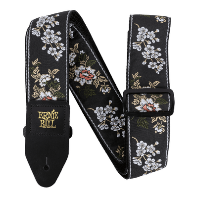 Ernie Ball 5362 Jacquard Guitar Strap - White Blossom