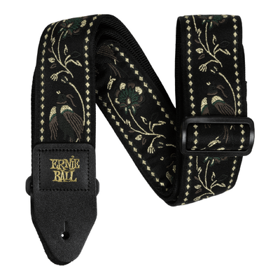 Ernie Ball 5372 Jacquard Guitar Strap - Black Pleasant Pheasant