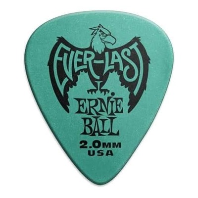 Ernie Ball 9196 Teal Everlast Delrin Guitar Picks 2.0mm - 12-Pack
