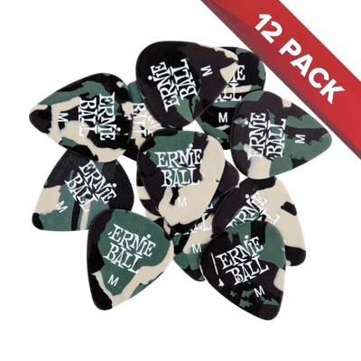Ernie Ball Medium Guitar Picks - Camouflage - 12 Pack